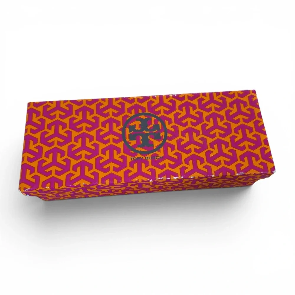 Tory Burch Womens Size 8 Khaki Fanta Orange Thin Flip Flops Sandals With Box